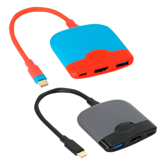 H0231 For Mobile / Nintendo Switch Expansion Dock Portable Base(Red Blue) - Adapter by buy2fix | Online Shopping UK | buy2fix