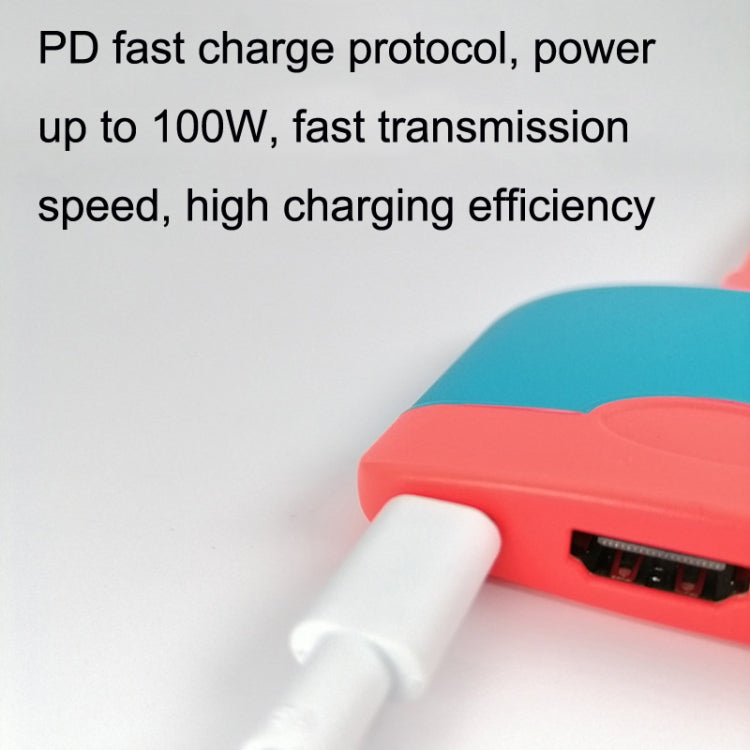 H0231 For Mobile / Nintendo Switch Expansion Dock Portable Base(Red Blue) - Adapter by buy2fix | Online Shopping UK | buy2fix