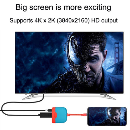 H0231 For Mobile / Nintendo Switch Expansion Dock Portable Base(Red Blue) - Adapter by buy2fix | Online Shopping UK | buy2fix