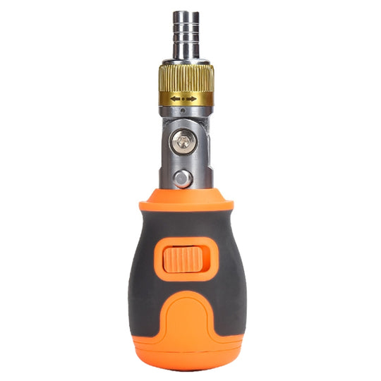 2050E 8 en 1 jeu de tournevis à cliquet bidirectionnel multifonctionnel Portable S2 à tête de lot (Orange)