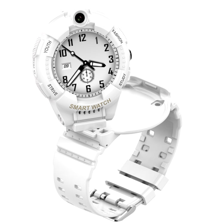 F01 1.28 Inch 4G Rotatable Dual-Camera Children Smart Calling Watch With SOS Function(White) by buy2fix