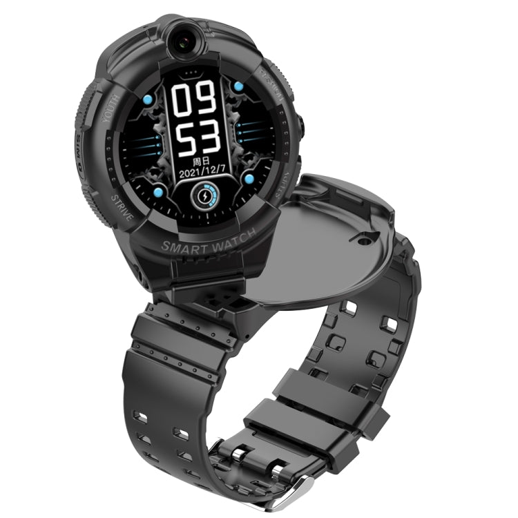F01 1.28 inch 4G Rotatable Dual-Camera Children Smart Calling Watch With SOS Function(Black) by buy2fix