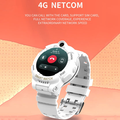 F01 1.28 Inch 4G Rotatable Dual-Camera Children Smart Calling Watch With SOS Function(White) by buy2fix