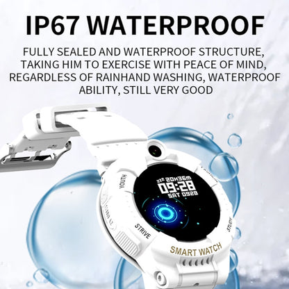F01 1.28 Inch 4G Rotatable Dual-Camera Children Smart Calling Watch With SOS Function(White) by buy2fix