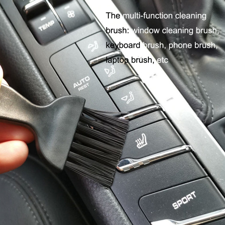 2 Sets Anti-static Brush Portable Handle Clean Keyboard Brush Kit(Black) by buy2fix