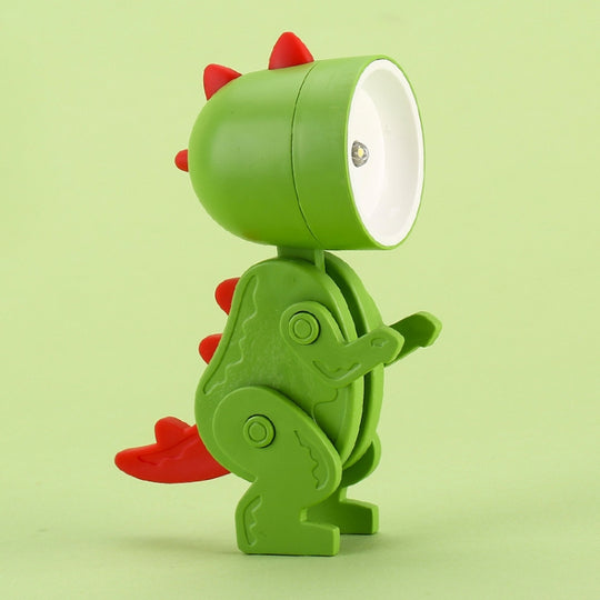 TL-23 LED Mini Foldable Cartoon Desk Lamp Pet Shape Decoration Table Lamp, Spec: Dinosaur (Dark Green)