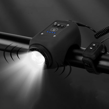 2 In 1 Bicycle Rechargeable Waterproof High Decibel Bell with Highlight Light(Black) by buy2fix