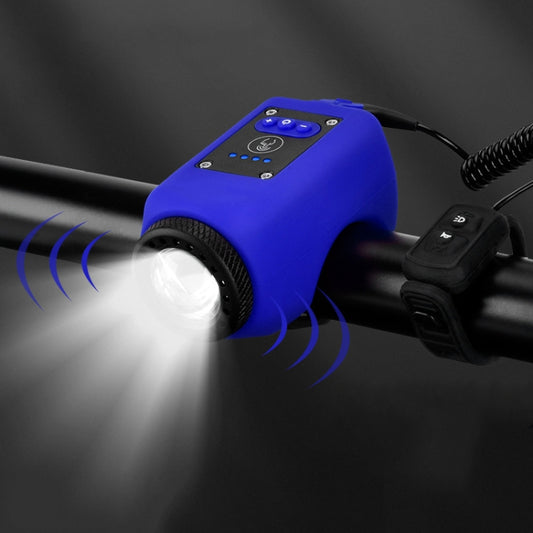 2 In 1 Bicycle Rechargeable Waterproof High Decibel Bell with Highlight Light(Blue) by buy2fix