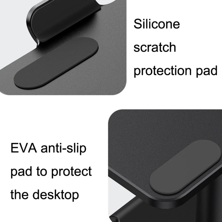 SSKY P20 Portable Aluminum Alloy Lifting And Raising Laptop Support(Black) - Laptop Stand by SSKY | Online Shopping UK | buy2fix