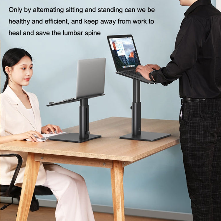 SSKY P20 Portable Aluminum Alloy Lifting And Raising Laptop Support(Black) - Laptop Stand by SSKY | Online Shopping UK | buy2fix