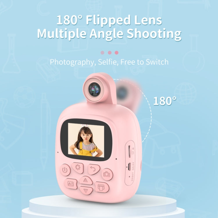 A18 HD Printable Cartoon Kids Digital Camera with Rotating Lens, Spec: Pink - Children Cameras by buy2fix | Online Shopping UK | buy2fix