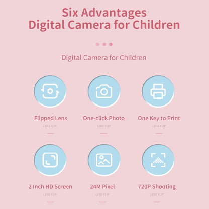 A18 HD Printable Cartoon Kids Digital Camera with Rotating Lens, Spec: Pink - Children Cameras by buy2fix | Online Shopping UK | buy2fix