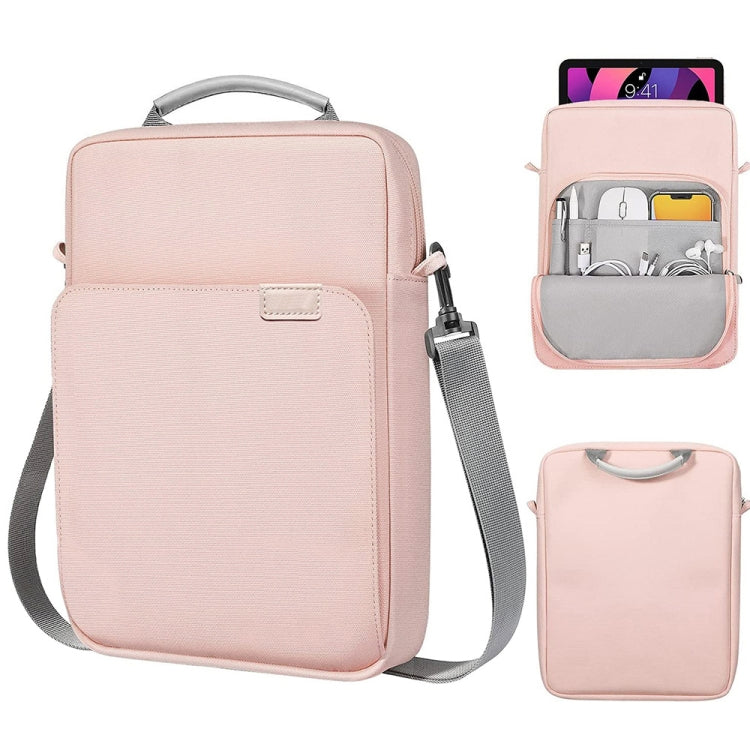 Vertical Laptop Bag Handheld Shoulder Crossbody Bag, Size: 13 Inch(Pink) by buy2fix