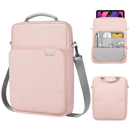 Vertical Laptop Bag Handheld Shoulder Crossbody Bag, Size: 13 Inch(Pink) by buy2fix