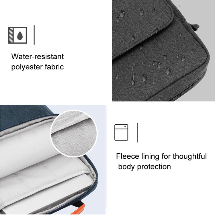 Vertical Laptop Bag Handheld Shoulder Crossbody Bag, Size: 13 Inch(Dark Blue) by buy2fix