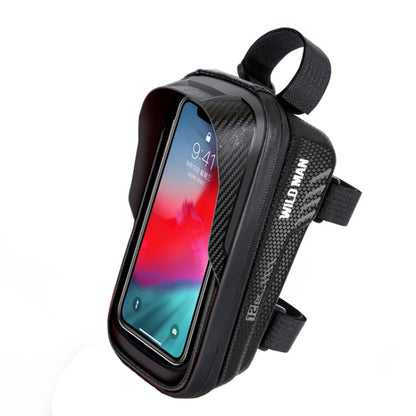 WILD MAN E12 1L EVA Hard Shell Mountain Bike Waterproof and Wear-resistant Front Beam Bag(Black) by WILD MAN