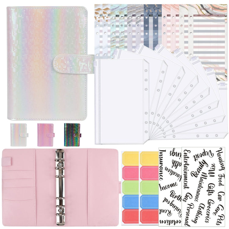 A6 Illusion Magic Square Loose-leaf PU Notebook Cash Budget Book(White) - Notebooks by buy2fix | Online Shopping UK | buy2fix
