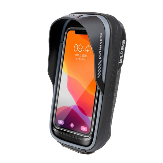 WILD MAN ES16 0.5L EVA Hard Shell Waterproof Touch Screen Bicycle Handlebar Bag(Grey) by WILD MAN