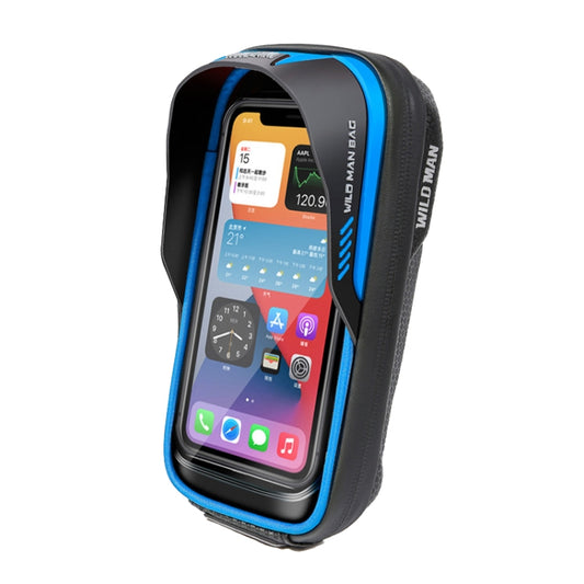 WILD MAN ES16 0.5L EVA Hard Shell Waterproof Touch Screen Bicycle Handlebar Bag(Blue) by WILD MAN
