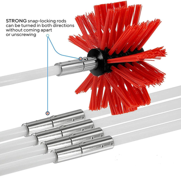 Extendable Bendable Electric Drill Chimney Brush Hood Interior Duct Brush, Size: 410mm x 15 Rods by buy2fix