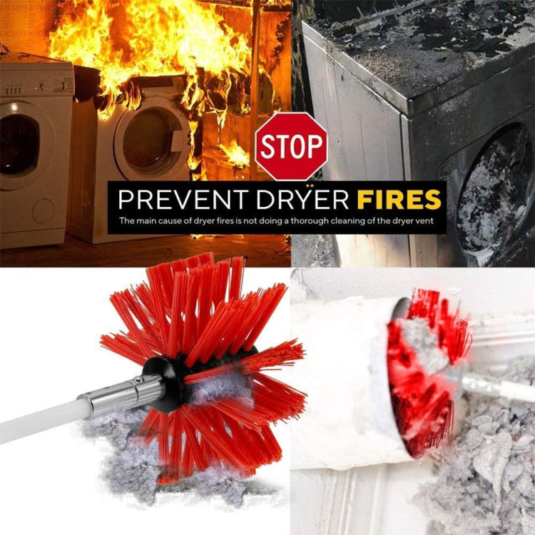 Extendable Bendable Electric Drill Chimney Brush Hood Interior Duct Brush, Size: 410mm x 15 Rods by buy2fix