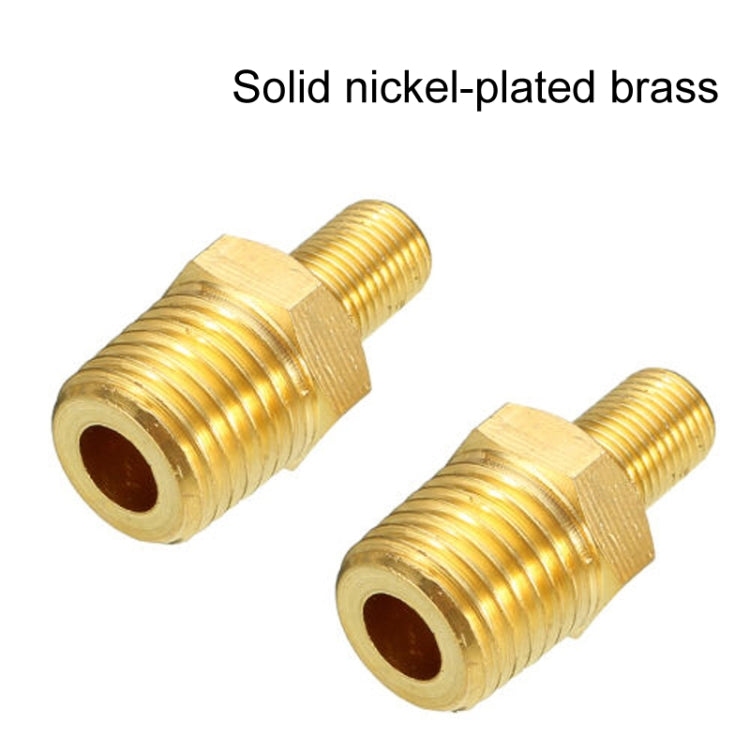5PCS 1/4 NPT Threaded Nozzles Solid Nickel-Plated Brass Fuel Tank Filling Valve For Air Compressor - Inflatable Pump by buy2fix | Online Shopping UK | buy2fix