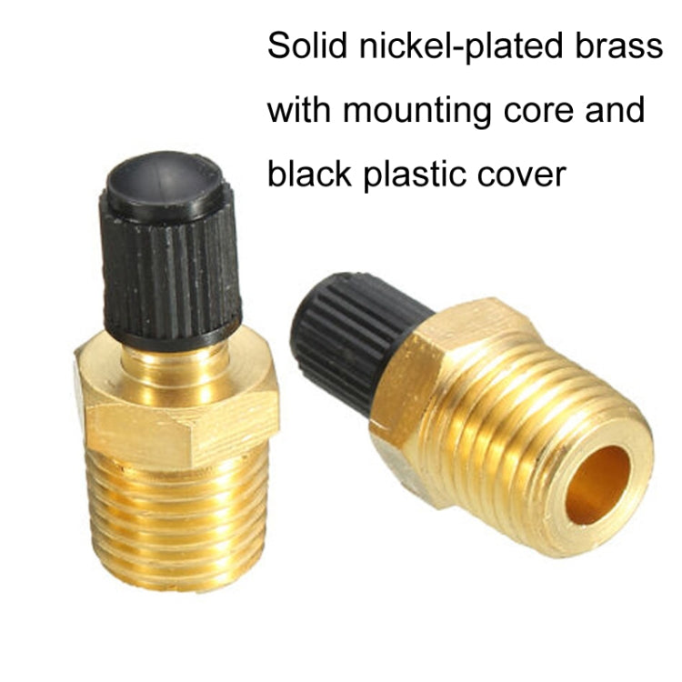 5PCS 1/4 NPT Threaded Nozzles Solid Nickel-Plated Brass Fuel Tank Filling Valve For Air Compressor - Inflatable Pump by buy2fix | Online Shopping UK | buy2fix