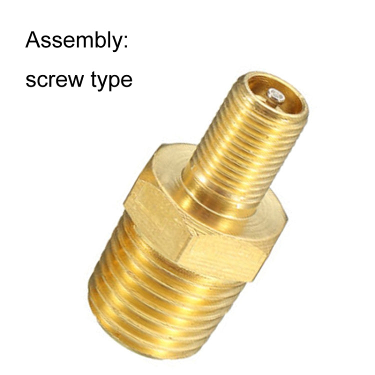 5PCS 1/4 NPT Threaded Nozzles Solid Nickel-Plated Brass Fuel Tank Filling Valve For Air Compressor - Inflatable Pump by buy2fix | Online Shopping UK | buy2fix
