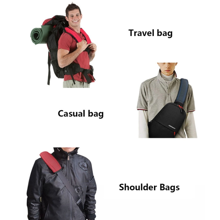 Fiber Leather Embossed Car Seat Belt Shoulder Cover Protector 6.5X23cm(Black Blue) by buy2fix