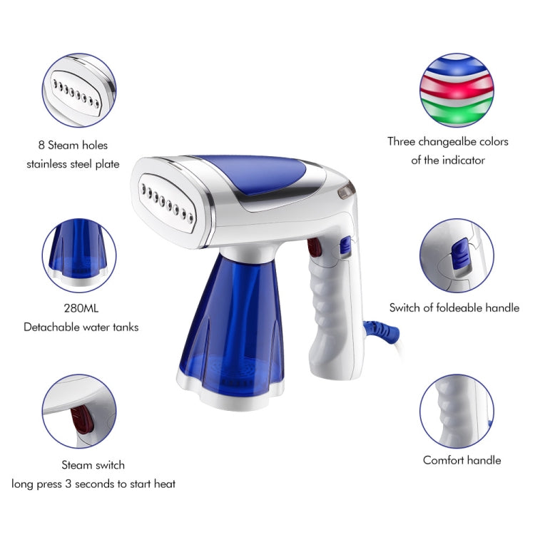 1600W  Handheld Folding Iron Mini Steam Iron, Color: White Single Gear(UK Plug) - Garment Steamer by buy2fix | Online Shopping UK | buy2fix