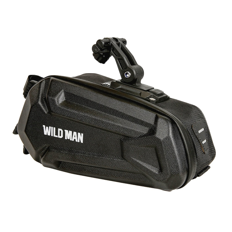 WILD MAN XT7 1.2L Mountain Bike EVA Hard Shell Waterproof Wear-resistant Tail Bag(Twill Style) by WILD MAN