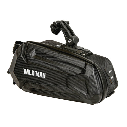 WILD MAN XT7 1.2L Mountain Bike EVA Hard Shell Waterproof Wear-resistant Tail Bag(Twill Style) by WILD MAN