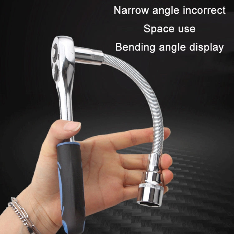 3 PCS/Set 1/4-3/8-1/2 Sleeve Extension Bendable Universal Joint Rod, Color: Silver - Hand Tool Sets by buy2fix | Online Shopping UK | buy2fix