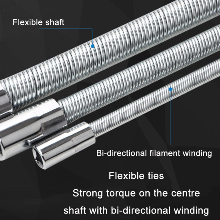 3 PCS/Set 1/4-3/8-1/2 Sleeve Extension Bendable Universal Joint Rod, Color: Silver - Hand Tool Sets by buy2fix | Online Shopping UK | buy2fix