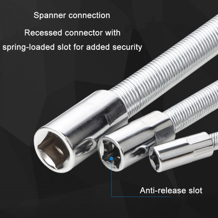 3 PCS/Set 1/4-3/8-1/2 Sleeve Extension Bendable Universal Joint Rod, Color: Silver - Hand Tool Sets by buy2fix | Online Shopping UK | buy2fix