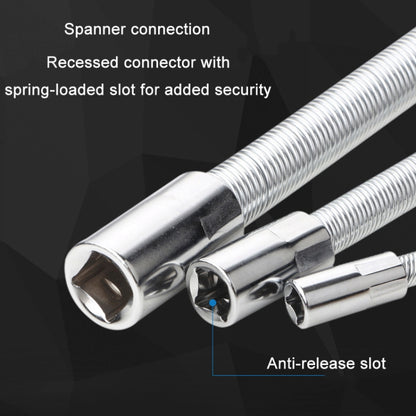 3 PCS/Set 1/4-3/8-1/2 Sleeve Extension Bendable Universal Joint Rod, Color: Silver - Hand Tool Sets by buy2fix | Online Shopping UK | buy2fix
