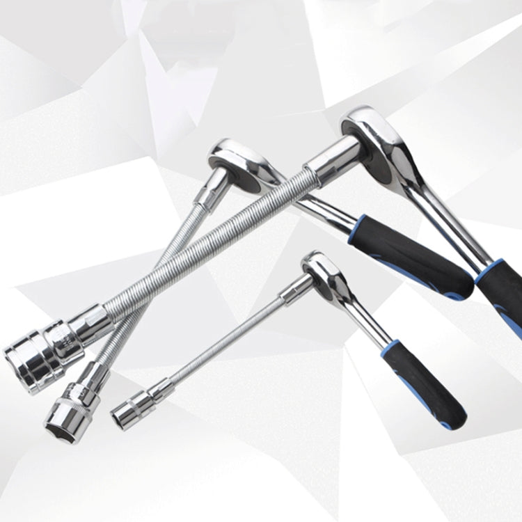 3 PCS/Set 1/4-3/8-1/2 Sleeve Extension Bendable Universal Joint Rod, Color: Silver - Hand Tool Sets by buy2fix | Online Shopping UK | buy2fix