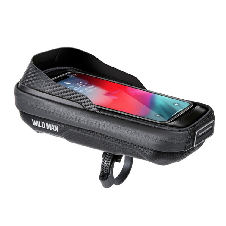 WILD MAN E16 EVA Hard Shell Touch Screen Handlebar Bag Cycling Equipment(Black) by WILD MAN