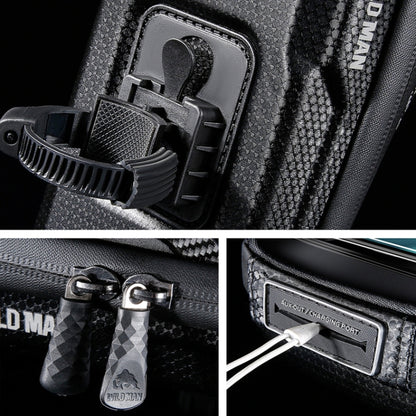WILD MAN E16 EVA Hard Shell Touch Screen Handlebar Bag Cycling Equipment(Black) by WILD MAN