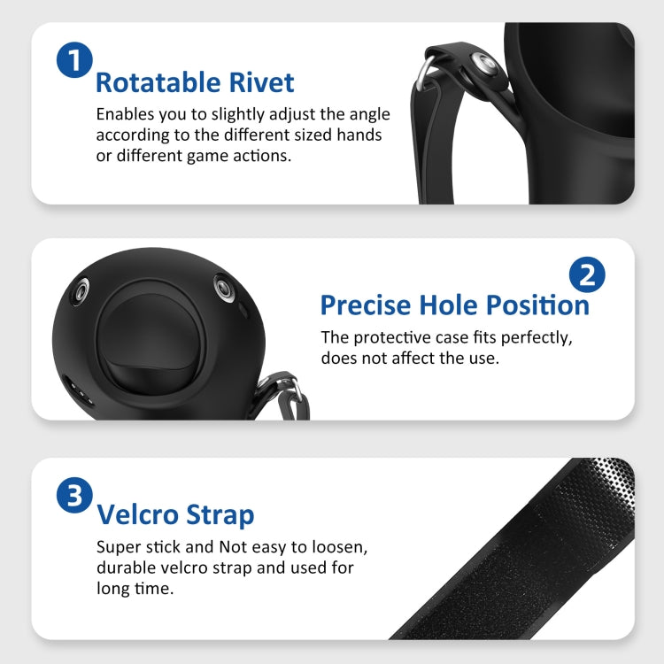 For Meta Quest Pro 1pair Handle Silicone Case Cover VR Accessories(Blue) - VR Accessories by buy2fix | Online Shopping UK | buy2fix