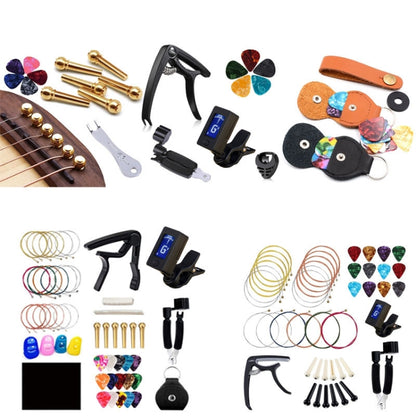 34 PCS / Set Folk Wood Bass Guitar Tuning Clip Tuner Instrument Set - String Instrument Accessories by buy2fix | Online Shopping UK | buy2fix