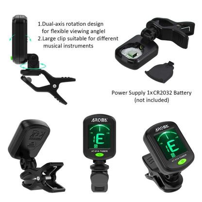 30 PCS / Set Folk Wood Bass Guitar Tuning Clip Tuner Instrument Set by buy2fix