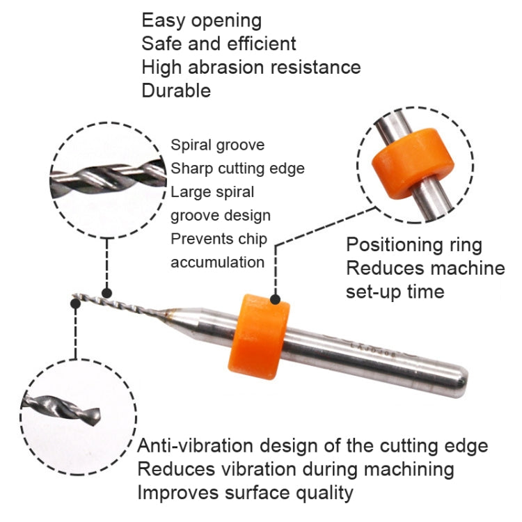 10 In 1 PCB Tungsten Steel Drill Bits Carving Miniature Drill Bits, Size: 0.6-1.5mm - Drill & Drill Bits by buy2fix | Online Shopping UK | buy2fix