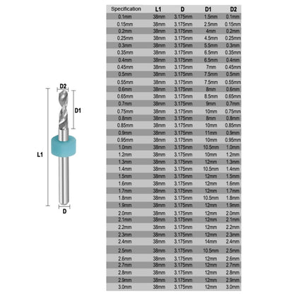 10 In 1 PCB Tungsten Steel Drill Bits Carving Miniature Drill Bits, Size: 0.6-1.5mm - Drill & Drill Bits by buy2fix | Online Shopping UK | buy2fix