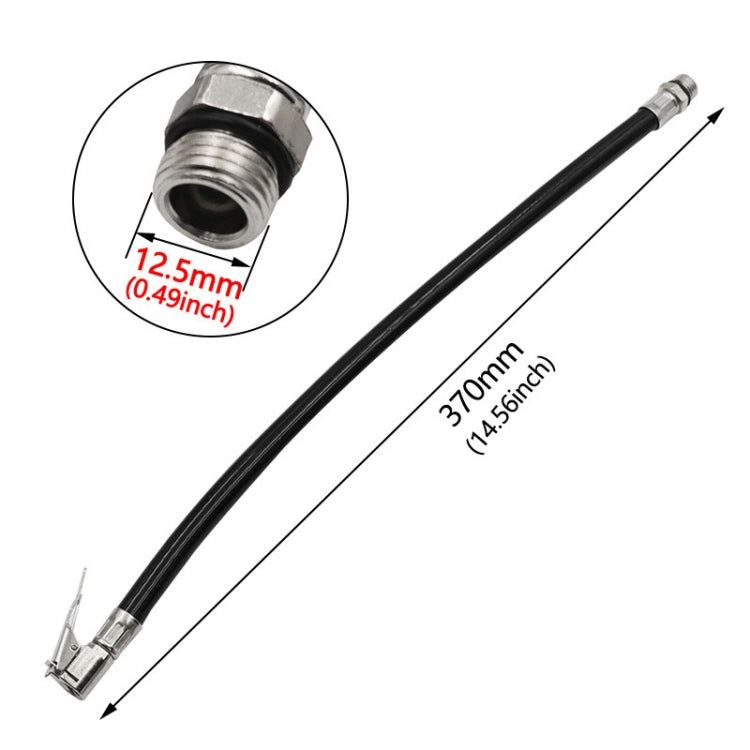 2 PCS Bicycle Car Tire Rubber Tube Pump Nozzle, Specification: 12.5mm Black by buy2fix