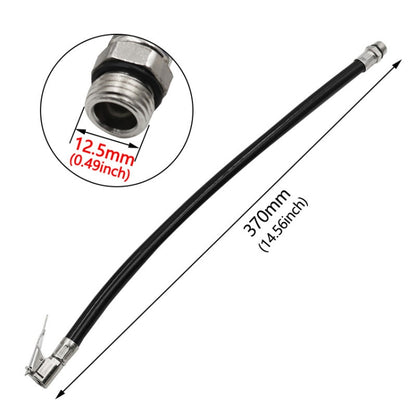 2 PCS Bicycle Car Tire Rubber Tube Pump Nozzle, Specification: 12.5mm Black by buy2fix