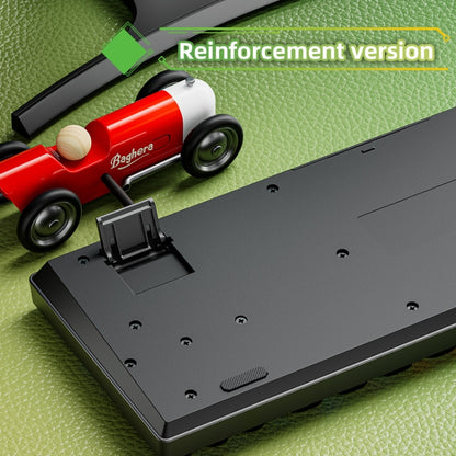 Dark Alien DK100 87 Keys Hot Plug-In Glowing Game Wired Mechanical Keyboard, Cable Length: 1.3m(White Pink) by Dark Alien