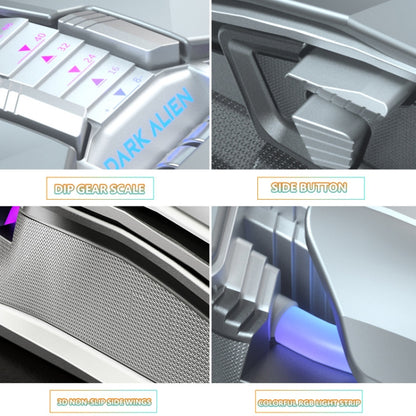 Dark Alien V710 7 Keys Metal Office Wired Glowing Mouse, Cable Length: 1.78m(Black) by Dark Alien