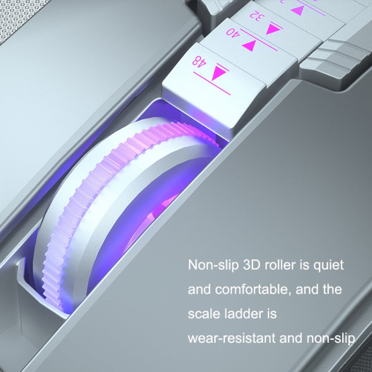 Dark Alien V710 7 Keys Metal Office Wired Glowing Mouse, Cable Length: 1.78m(Black) by Dark Alien