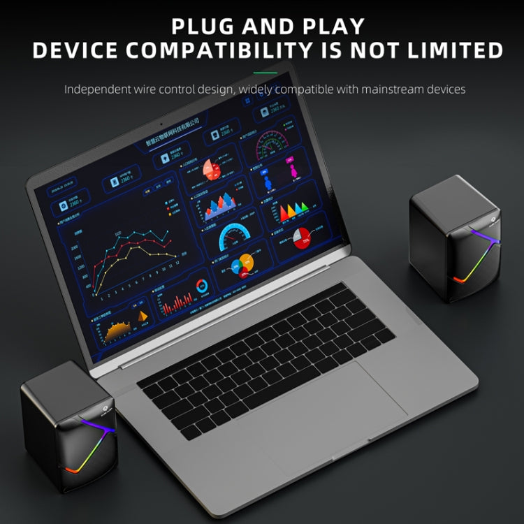 Dark Alien S-511 Computer USB Wired Computer Stereo Home Multifunctional Stereo, Cable Length: 1.2m by Dark Alien